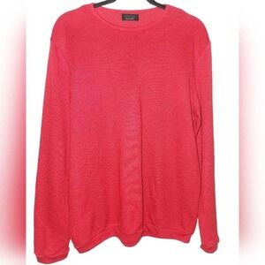 Zara Man Textured Knit‎ Pullover Crewneck Long Sleeve Red Sweater